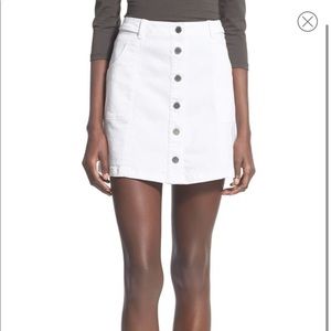 White Denim Skirt